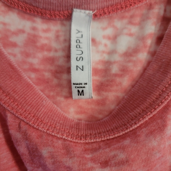 Z Supply Cold Shoulder Sleeve Top Peach Color - Picture 5 of 10